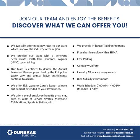 WE ARE HIRING! Dunbrae Subic .